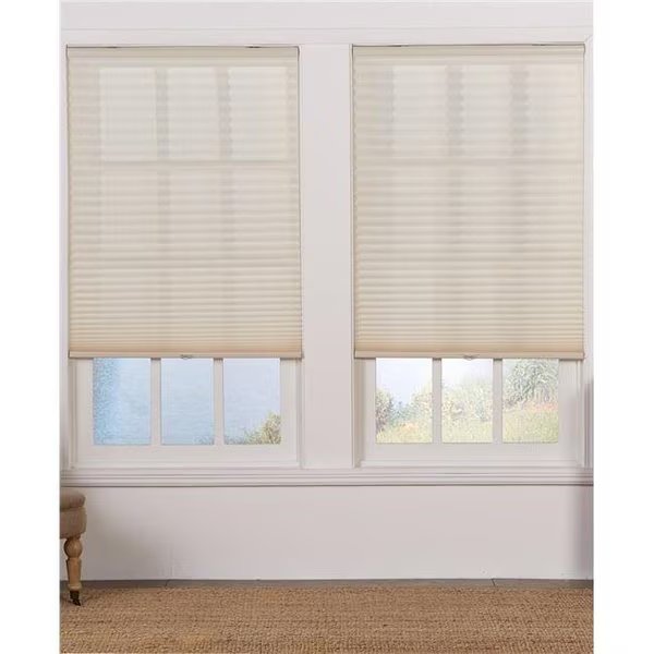 Safe Styles UBD25X48ER Cordless Light Filtering Pleated Shade; Ecru - 25 x 48 in., Safe Styles, Mfr#: UBD25X48ER